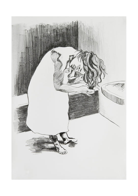 KATHRIN EDWARDS-Kathrin Edwards Die Badenden II Lithografie auf Büttenpapier 42x594cm 2017 561x800